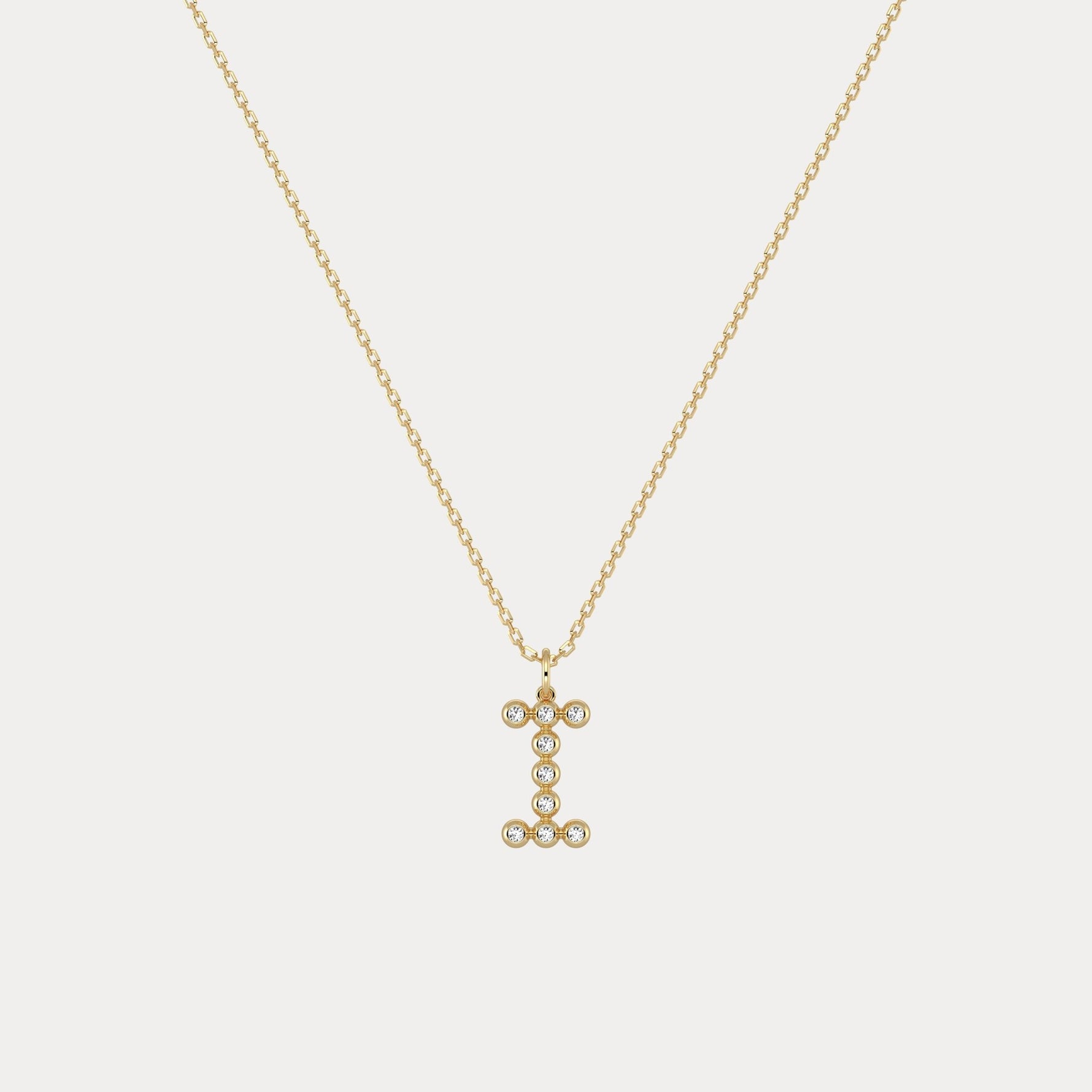 Sterling Silver Initial Letter Necklace – Bubble Pendant - Necklaces