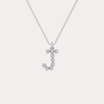 Sterling Silver Initial Letter Necklace – Bubble Pendant - Necklaces