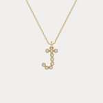 Sterling Silver Initial Letter Necklace – Bubble Pendant - Necklaces