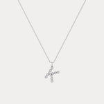 Sterling Silver Initial Letter Necklace – Bubble Pendant - Necklaces