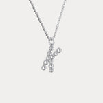 Sterling Silver Initial Letter Necklace – Bubble Pendant - Necklaces