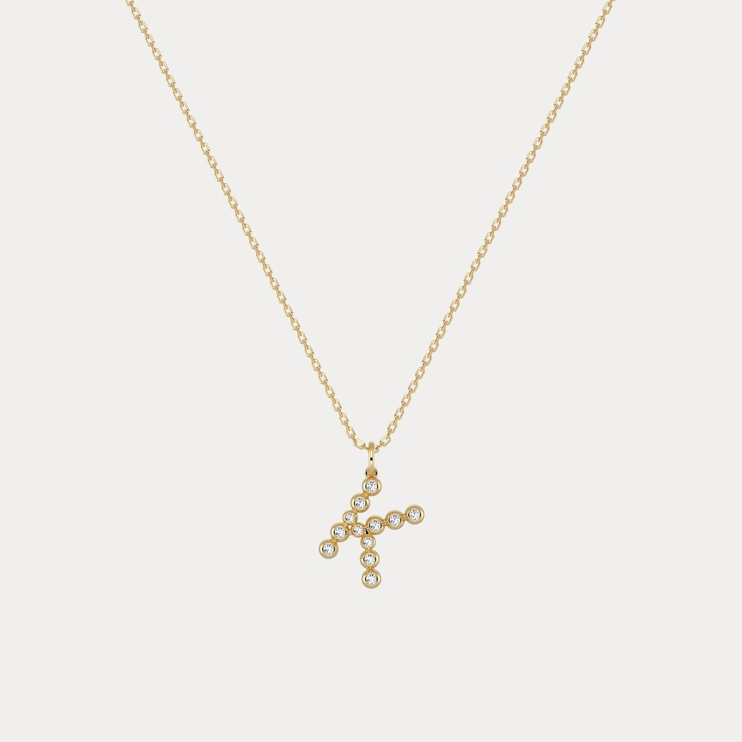 Sterling Silver Initial Letter Necklace – Bubble Pendant - Necklaces