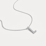 Sterling Silver Initial Letter Necklace – Bubble Pendant - Necklaces