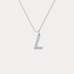 Sterling Silver Initial Letter Necklace – Bubble Pendant - Necklaces