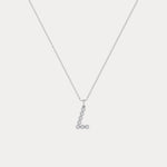 Sterling Silver Initial Letter Necklace – Bubble Pendant - Necklaces