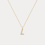Sterling Silver Initial Letter Necklace – Bubble Pendant - Necklaces