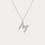 Sterling Silver Initial Letter Necklace – Bubble Pendant - Necklaces
