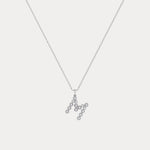 Sterling Silver Initial Letter Necklace – Bubble Pendant - Necklaces