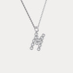 Sterling Silver Initial Letter Necklace – Bubble Pendant - Necklaces