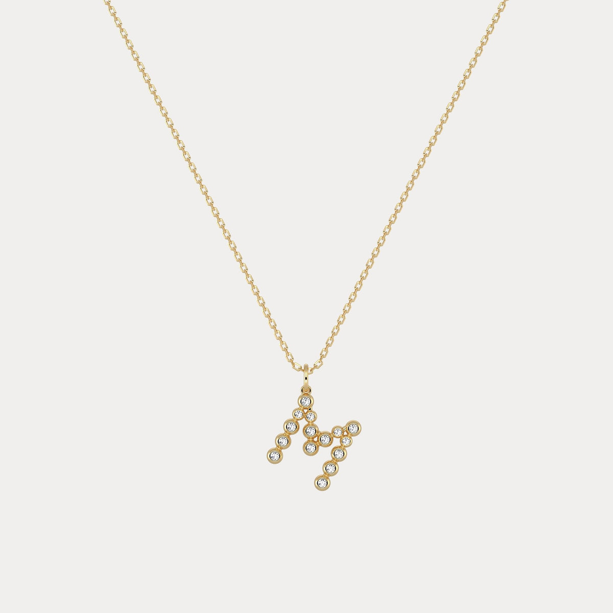 Sterling Silver Initial Letter Necklace – Bubble Pendant - Necklaces