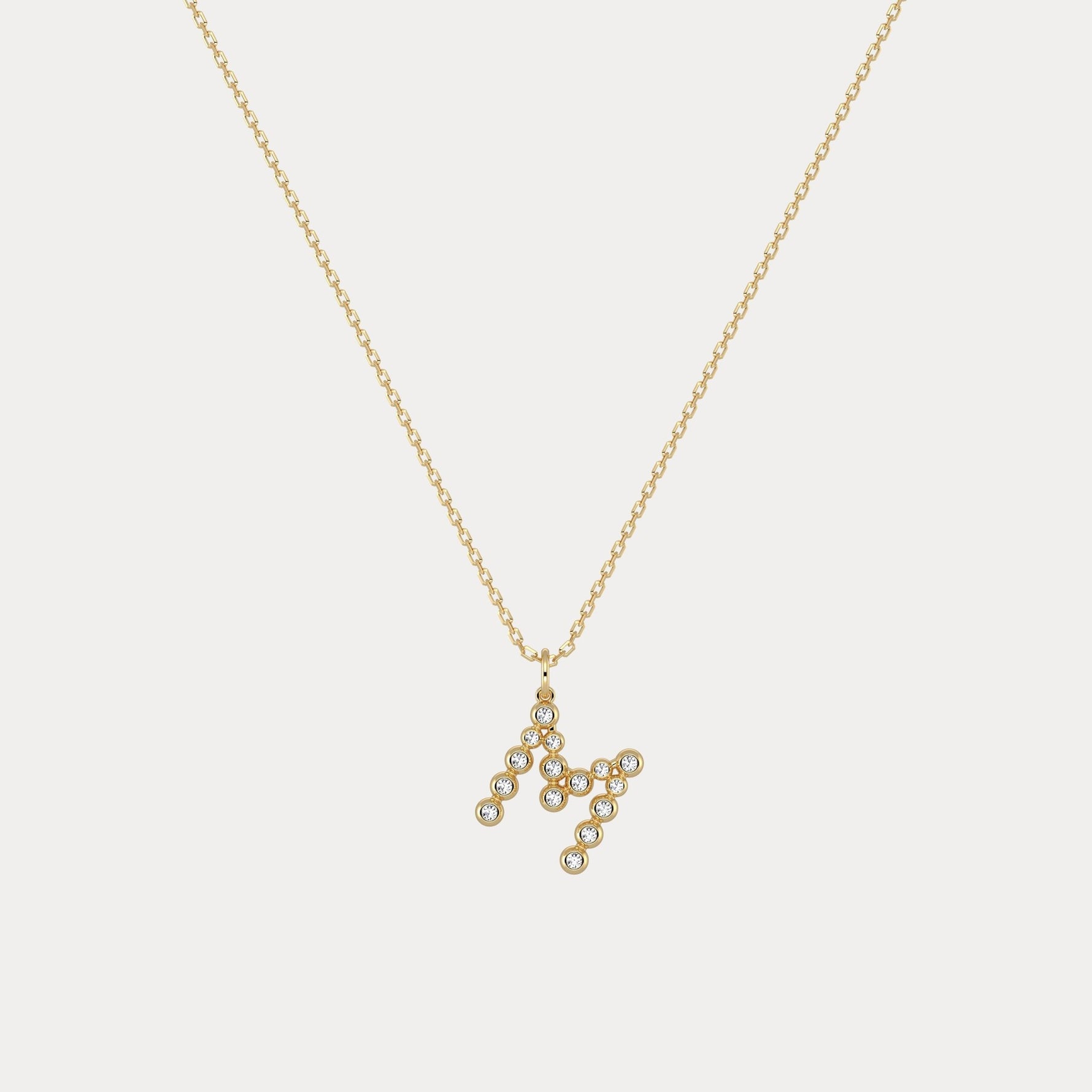 Sterling Silver Initial Letter Necklace – Bubble Pendant - Necklaces