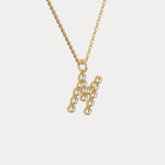 Sterling Silver Initial Letter Necklace – Bubble Pendant - Necklaces