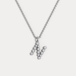 Sterling Silver Initial Letter Necklace – Bubble Pendant - Necklaces