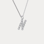 Sterling Silver Initial Letter Necklace – Bubble Pendant - Necklaces