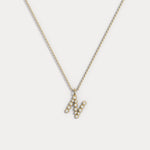 Sterling Silver Initial Letter Necklace – Bubble Pendant - Necklaces