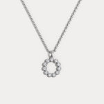 Sterling Silver Initial Letter Necklace – Bubble Pendant - Necklaces