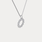 Sterling Silver Initial Letter Necklace – Bubble Pendant - Necklaces