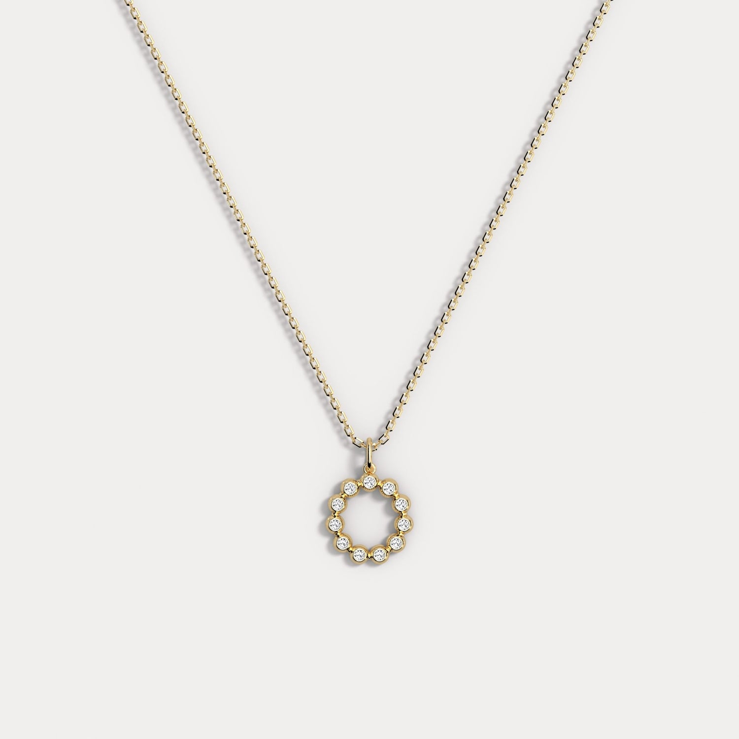Sterling Silver Initial Letter Necklace – Bubble Pendant - Necklaces