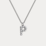 Sterling Silver Initial Letter Necklace – Bubble Pendant - Necklaces