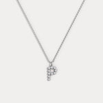 Sterling Silver Initial Letter Necklace – Bubble Pendant - Necklaces