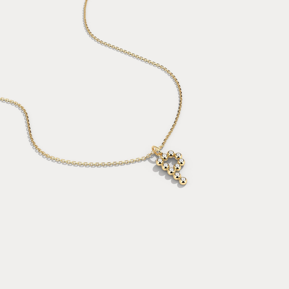 Sterling Silver Initial Letter Necklace – Bubble Pendant - Necklaces