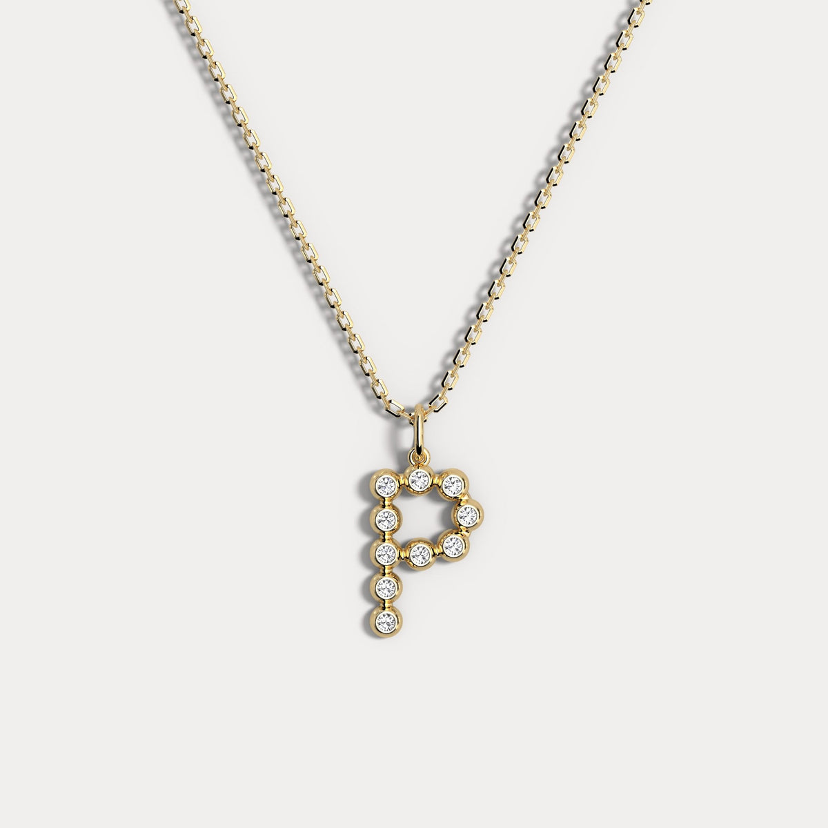 Sterling Silver Initial Letter Necklace – Bubble Pendant - Necklaces