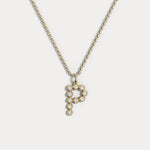 Sterling Silver Initial Letter Necklace – Bubble Pendant - Necklaces