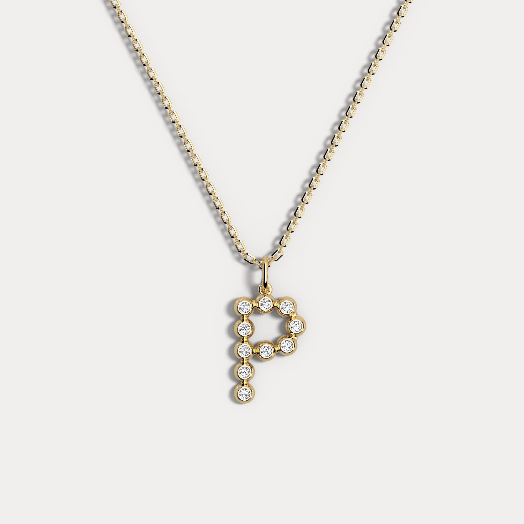 Sterling Silver Initial Letter Necklace – Bubble Pendant - Necklaces