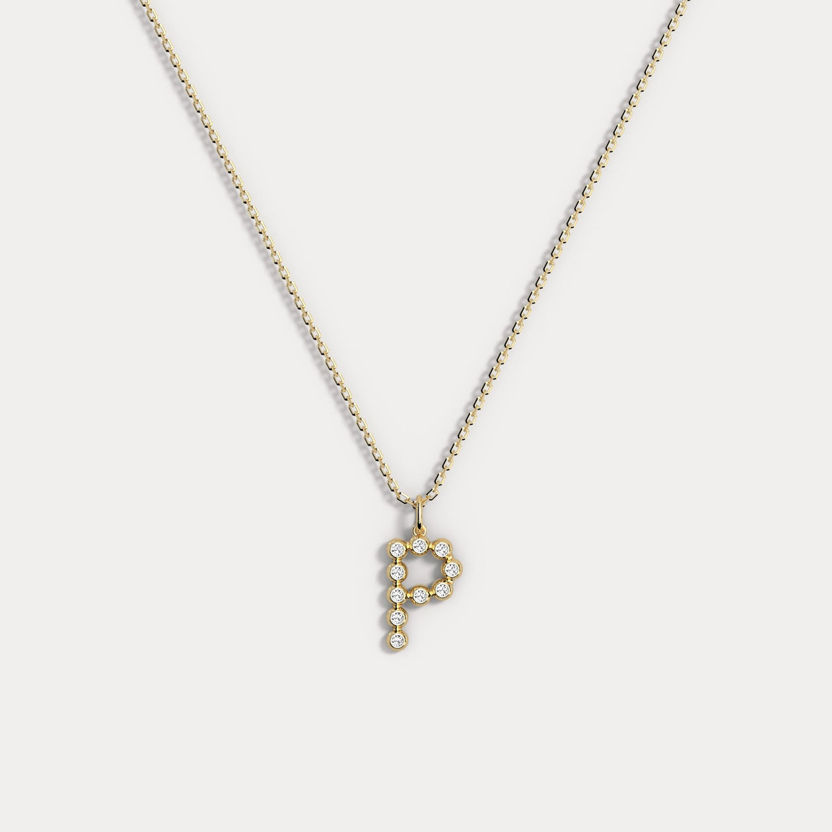 Sterling Silver Initial Letter Necklace – Bubble Pendant - Necklaces