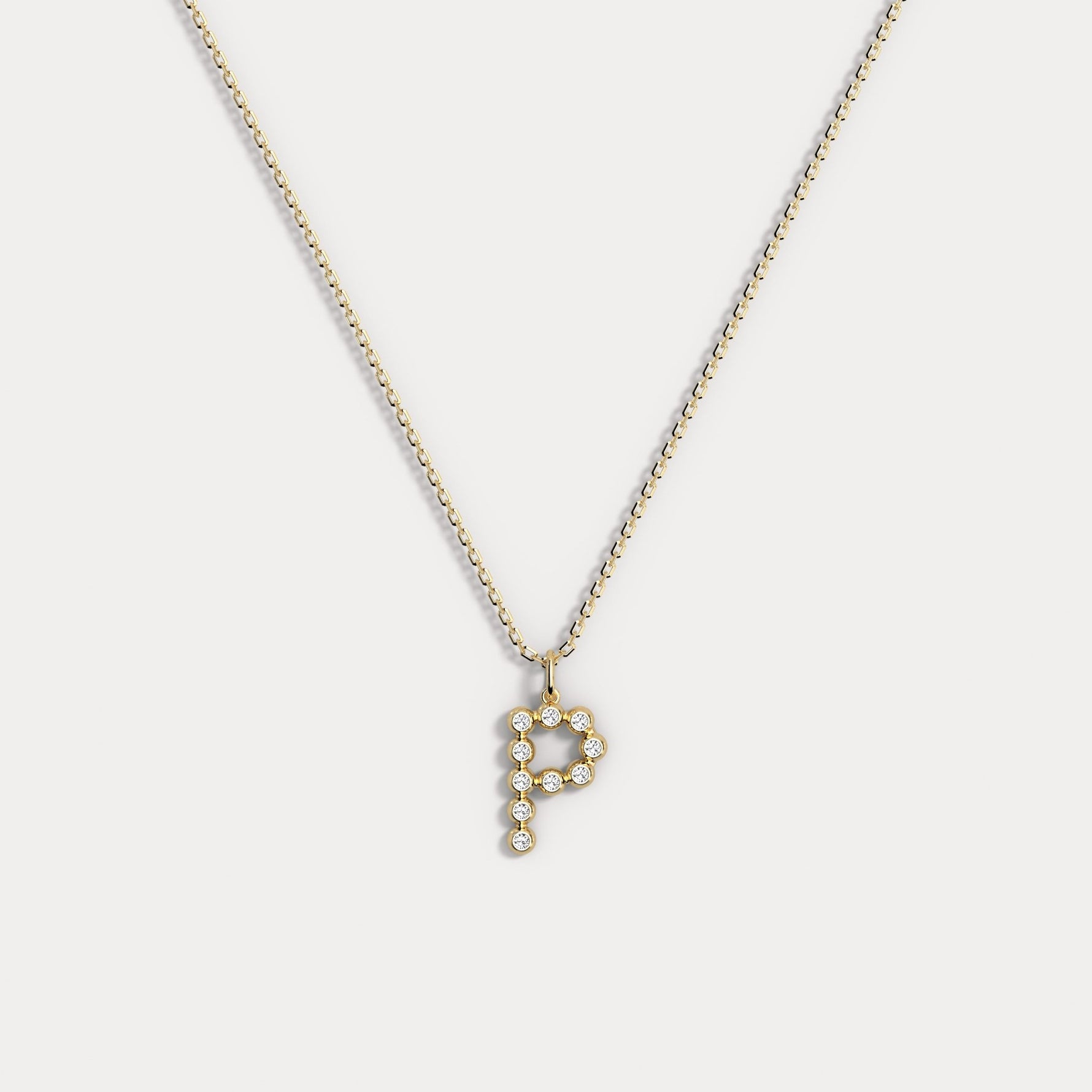 Sterling Silver Initial Letter Necklace – Bubble Pendant - Necklaces