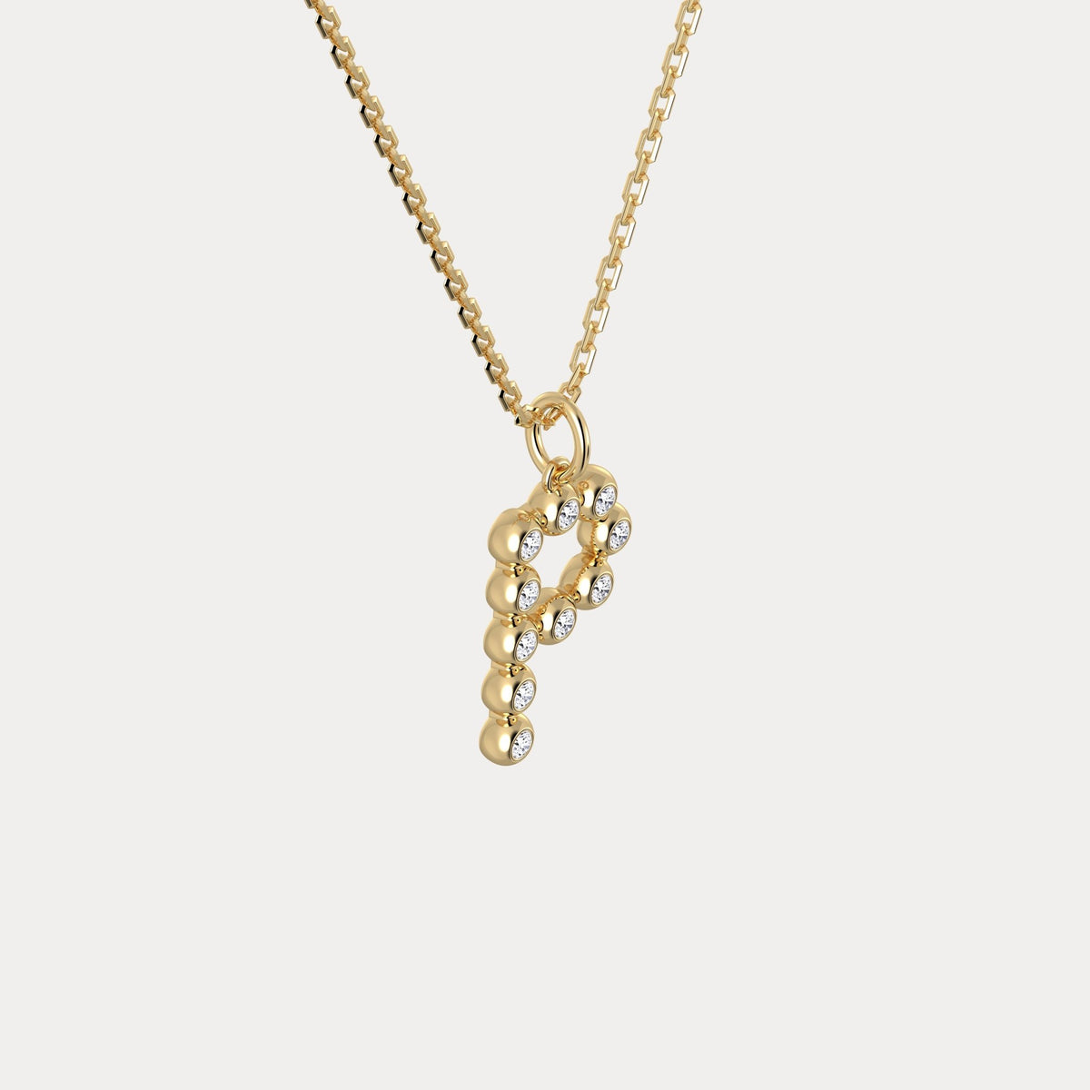 Sterling Silver Initial Letter Necklace – Bubble Pendant - Necklaces