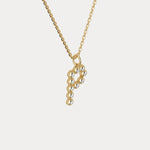 Sterling Silver Initial Letter Necklace – Bubble Pendant - Necklaces