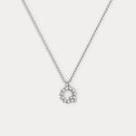 Sterling Silver Initial Letter Necklace – Bubble Pendant - Necklaces