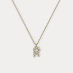 Sterling Silver Initial Letter Necklace – Bubble Pendant - Necklaces