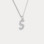 Sterling Silver Initial Letter Necklace – Bubble Pendant - Necklaces