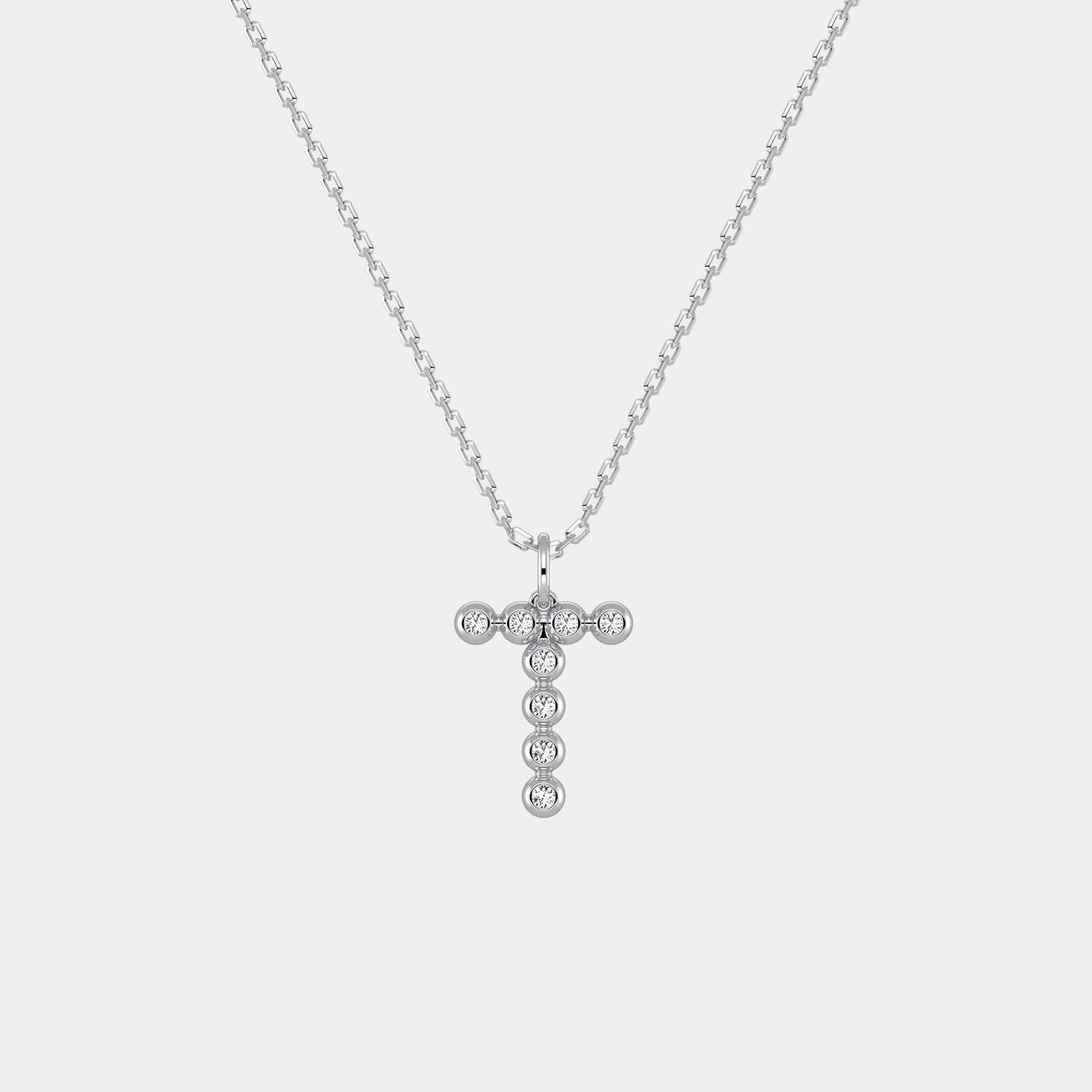 Sterling Silver Initial Letter Necklace – Bubble Pendant - Necklaces