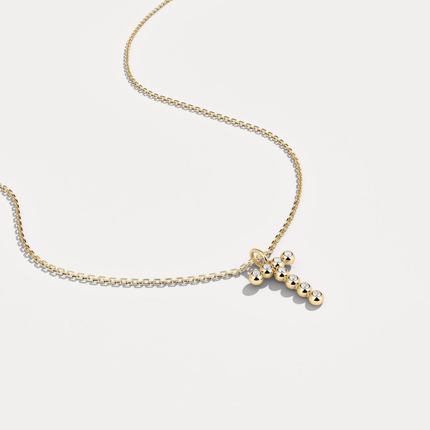 Letter T Initial Necklace Bubble Pendant - Necklaces