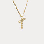 Letter T Initial Necklace Bubble Pendant - Necklaces