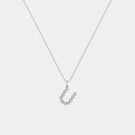 Sterling Silver Initial Letter Necklace – Bubble Pendant - Necklaces
