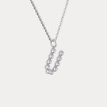 Sterling Silver Initial Letter Necklace – Bubble Pendant - Necklaces
