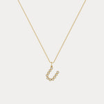 Sterling Silver Initial Letter Necklace – Bubble Pendant - Necklaces