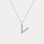 Sterling Silver Initial Letter Necklace – Bubble Pendant - Necklaces