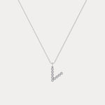 Sterling Silver Initial Letter Necklace – Bubble Pendant - Necklaces