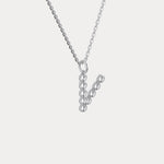 Sterling Silver Initial Letter Necklace – Bubble Pendant - Necklaces