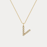 Sterling Silver Initial Letter Necklace – Bubble Pendant - Necklaces