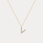 Sterling Silver Initial Letter Necklace – Bubble Pendant - Necklaces