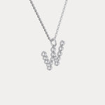 Sterling Silver Initial Letter Necklace – Bubble Pendant - Necklaces