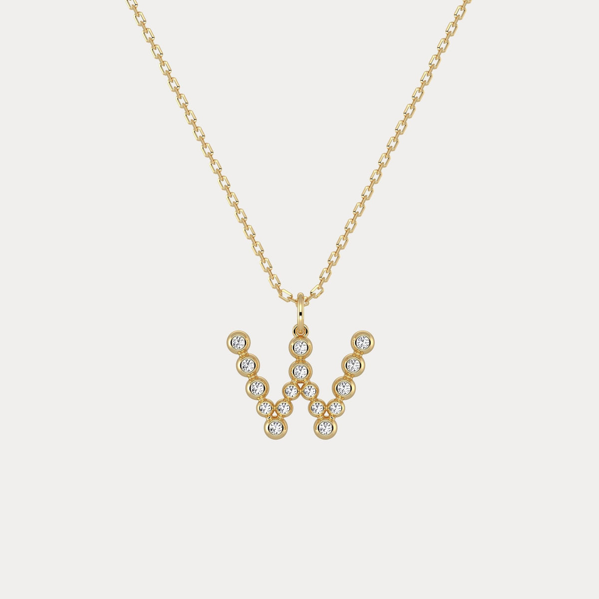 Sterling Silver Initial Letter Necklace – Bubble Pendant - Necklaces