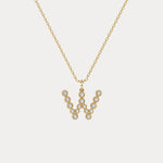 Sterling Silver Initial Letter Necklace – Bubble Pendant - Necklaces