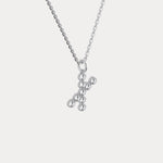 Sterling Silver Initial Letter Necklace – Bubble Pendant - Necklaces